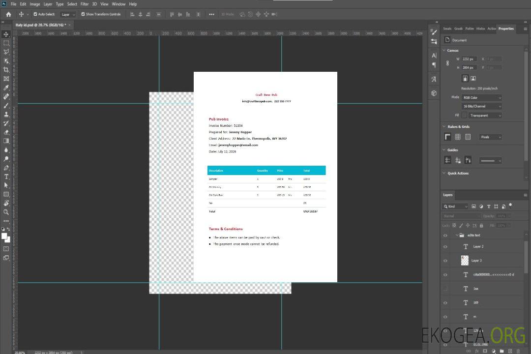 Modèle de facture de pub gratuit template Modèle de facture de pub gratuit template